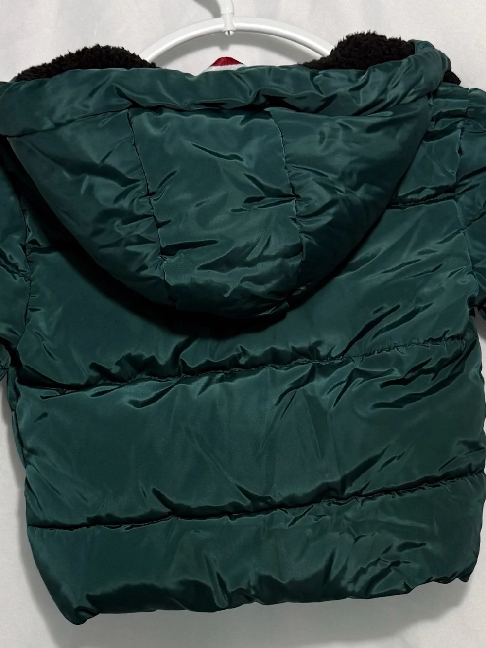Reebok Kids Dark Green Puffer Jacket with Black Lining